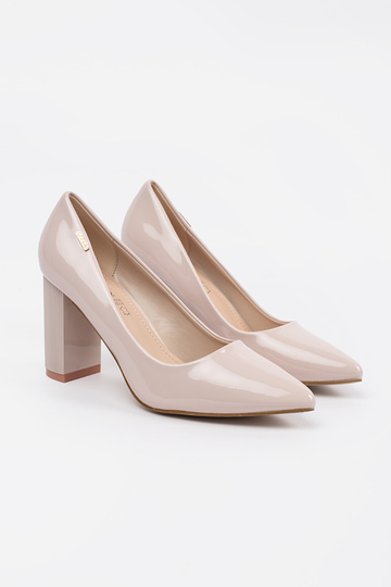 beige lacquered High heels... 2