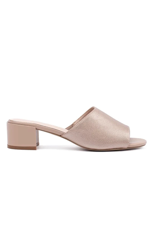 beige slippers on highheels Sergio Leone