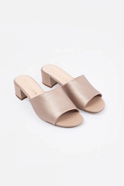 beige slippers on highheels Sergio Leone