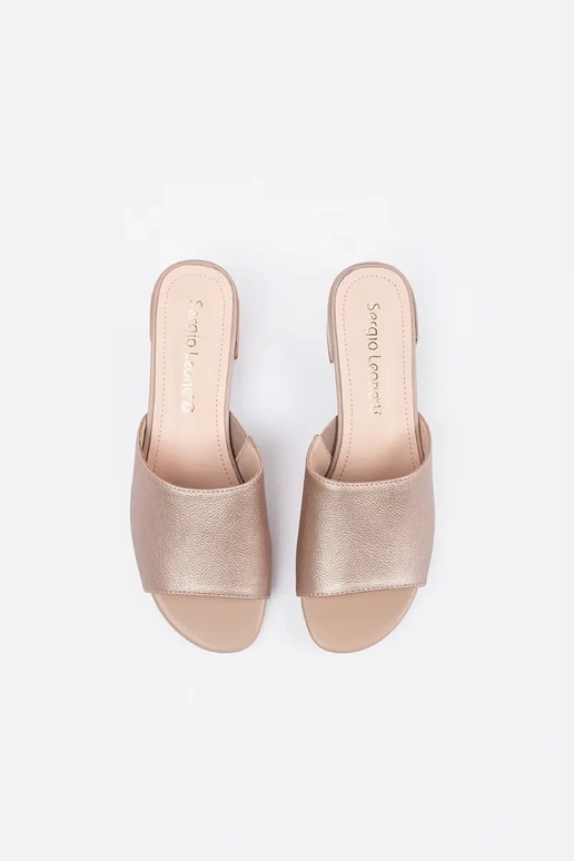 beige slippers on highheels Sergio Leone