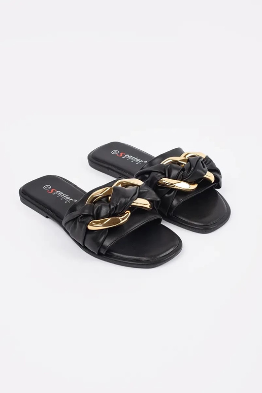 Slippers Inomens flat black