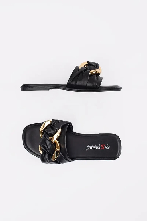 Slippers Inomens flat black