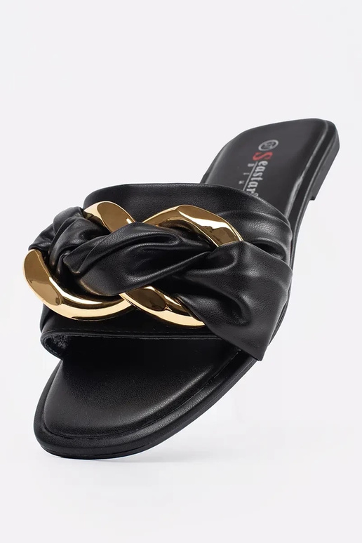 Slippers Inomens flat black