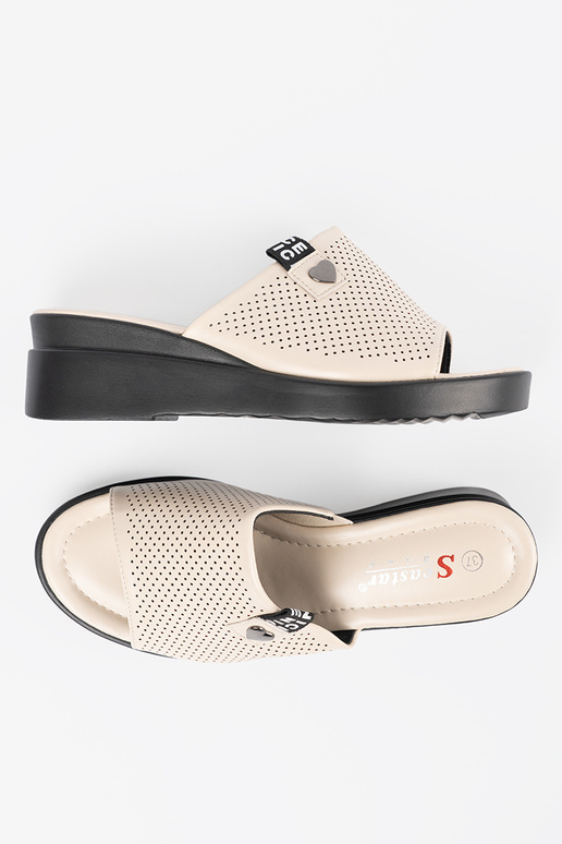 INomens beige slippers Inith platform INomens beige slippers Inith platform