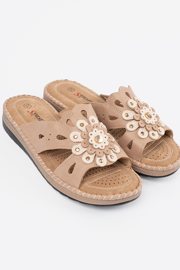 Różowe klapki damskie z... 2