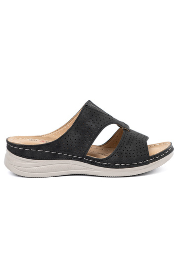 black comfortable slippers...