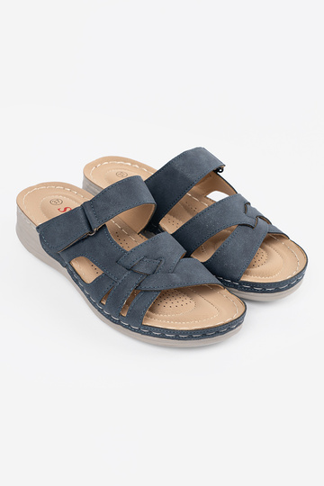 Niebieskie klapki damskie z... 2