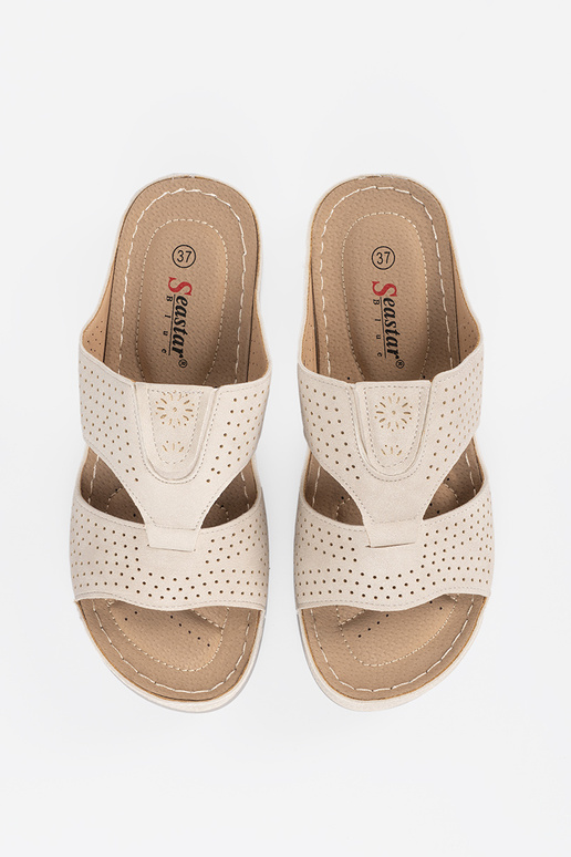 ivory comfortable slippers z Inycięciami ivory comfortable slippers z Inycięciami