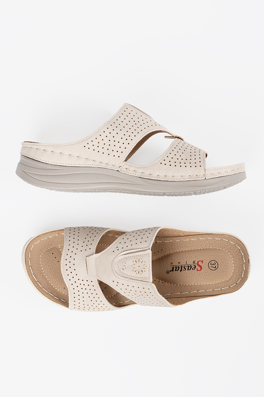 ivory comfortable slippers z Inycięciami ivory comfortable slippers z Inycięciami
