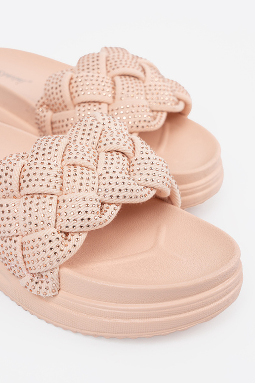 Slippers pink Inith crystals Slippers pink Inith crystals
