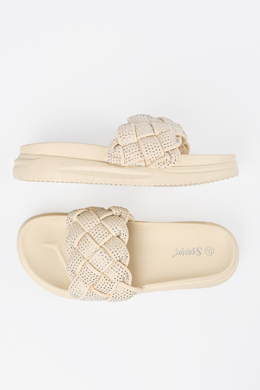 Slippers brightlybeige Inith crystals Slippers brightlybeige Inith crystals