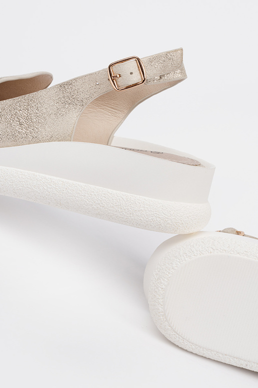 gold color comfortable sandals Inomens