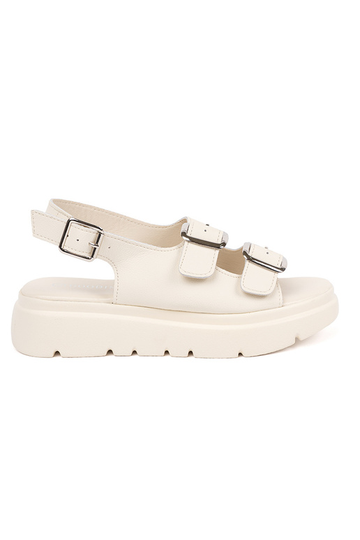 beige classic sandals Inith platform