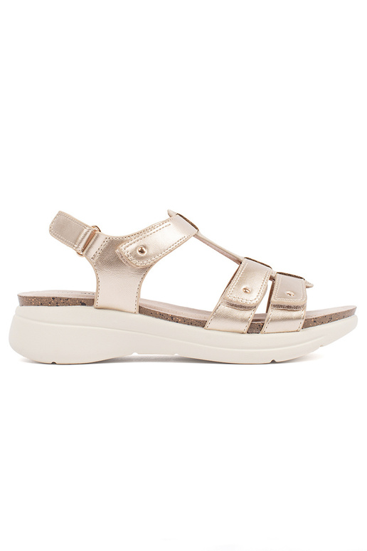 Wygodne sandały damskie złote