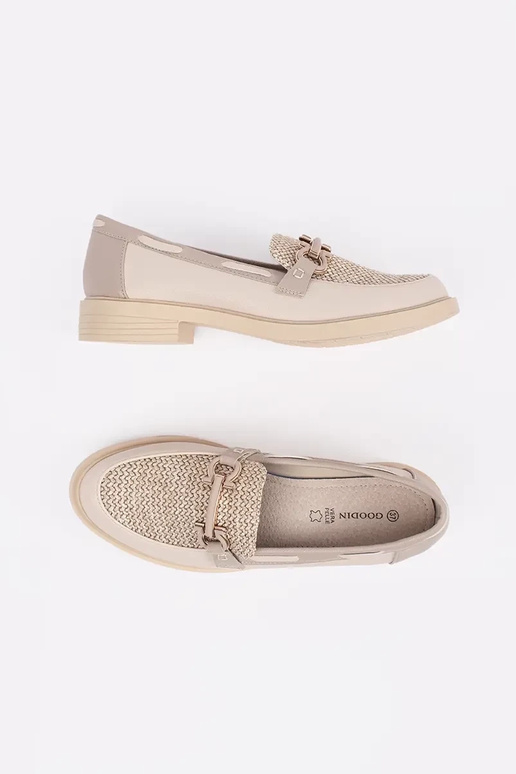 ivory INomens moccasins ze skórzaną... ivory INomens moccasins ze skórzaną...