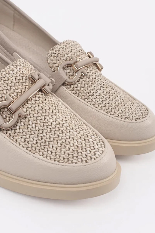 ivory INomens moccasins ze skórzaną... ivory INomens moccasins ze skórzaną...