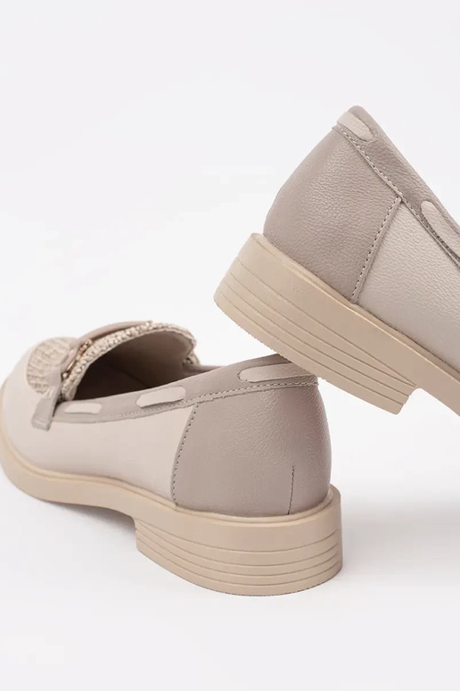 ivory INomens moccasins ze skórzaną... ivory INomens moccasins ze skórzaną...