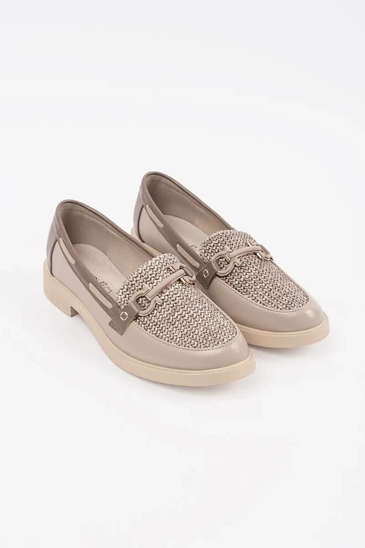 beige INomens moccasins ze skórzaną... beige INomens moccasins ze skórzaną...