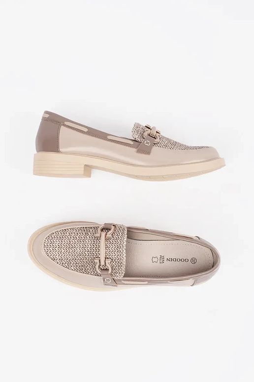 beige INomens moccasins ze skórzaną... beige INomens moccasins ze skórzaną...