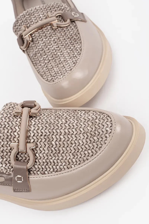 beige INomens moccasins ze skórzaną... beige INomens moccasins ze skórzaną...