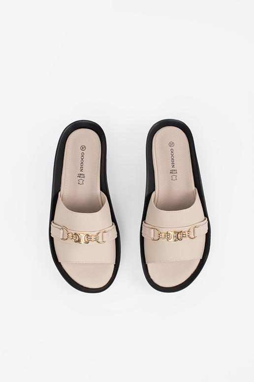 beige slippers Inomens Inith chain