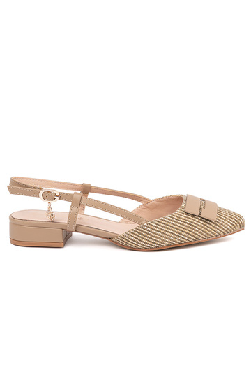 sandals taupe Inith an open...