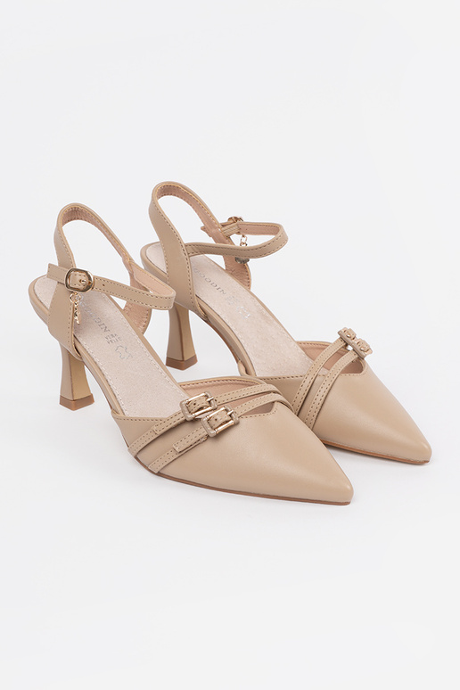 beige High heels Inith an open heel beige High heels Inith an open heel