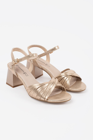 gold color elegant sandals... 2