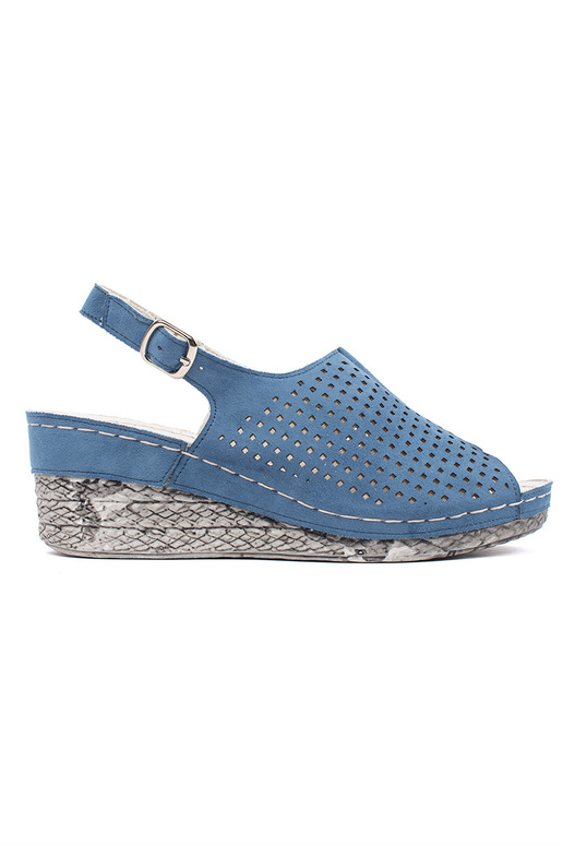 sandals blue of suede on a Inedge sandals blue of suede on a Inedge