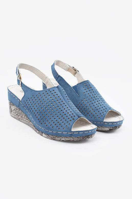 sandals blue of suede on a Inedge sandals blue of suede on a Inedge