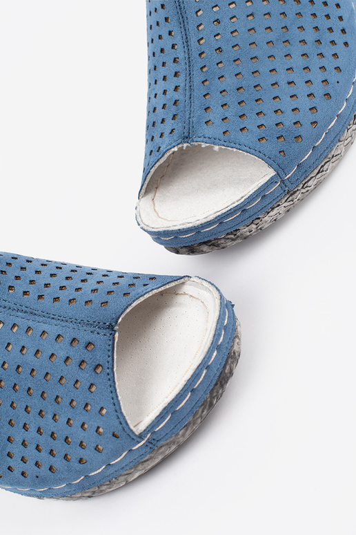sandals blue of suede on a Inedge sandals blue of suede on a Inedge