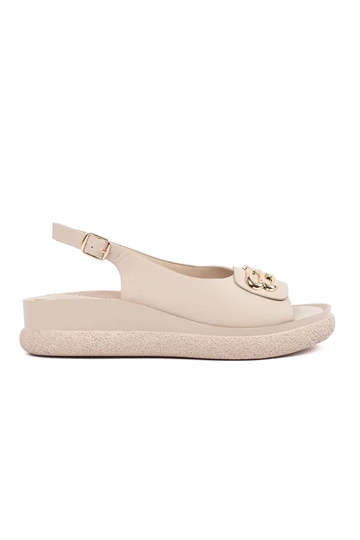 sandals flat beige Inith...