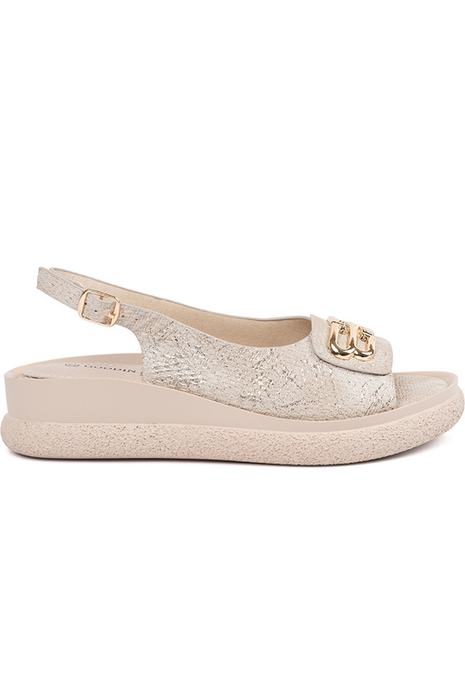 sandals flat Inith decoration taupe