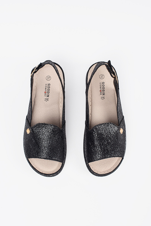 black sandals ze skórzaną Inkładką black sandals ze skórzaną Inkładką