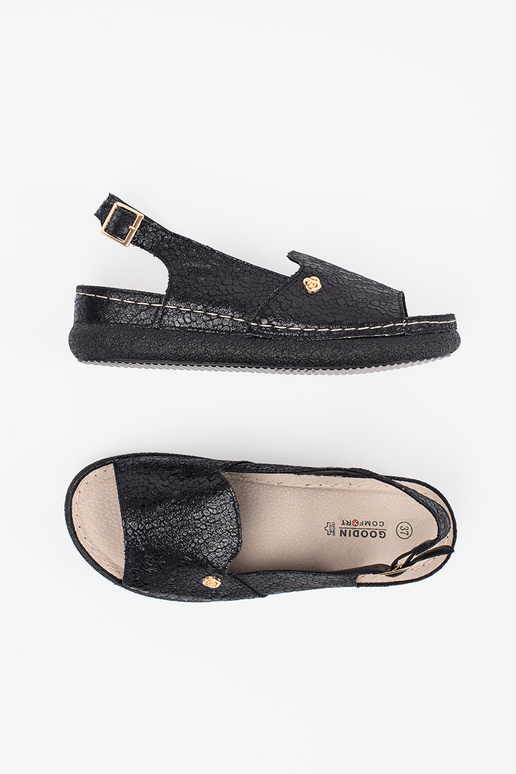 black sandals ze skórzaną Inkładką black sandals ze skórzaną Inkładką