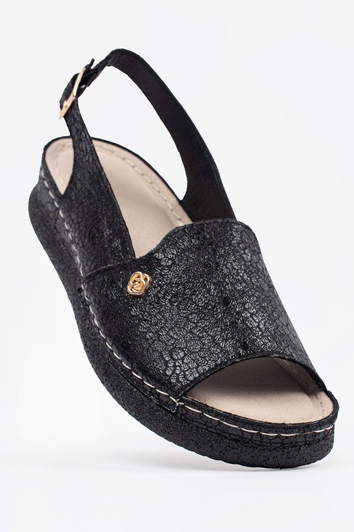 black sandals ze skórzaną Inkładką black sandals ze skórzaną Inkładką