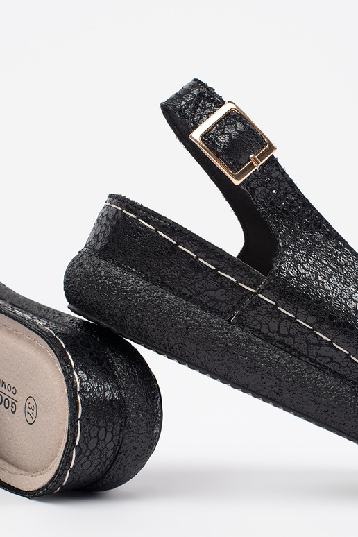 black sandals ze skórzaną Inkładką black sandals ze skórzaną Inkładką