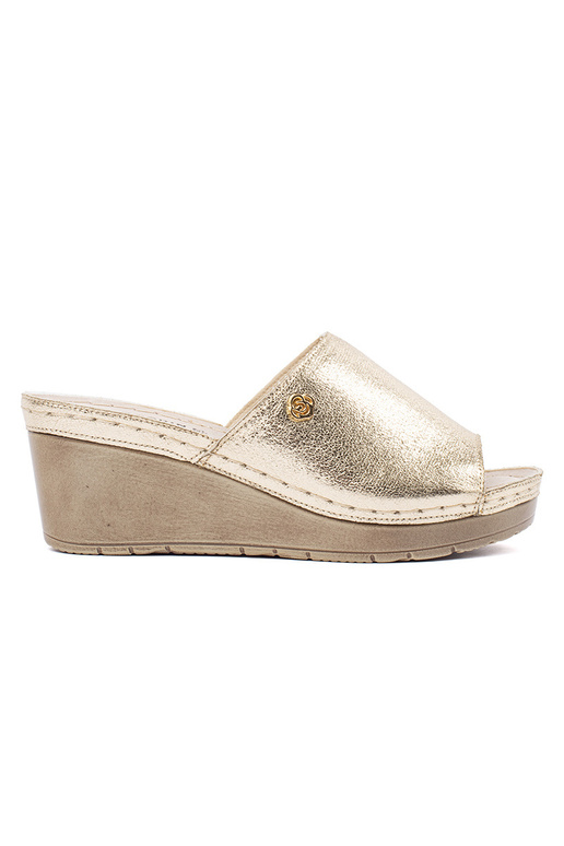 gold color slippers Inomens on a Inedge gold color slippers Inomens on a Inedge