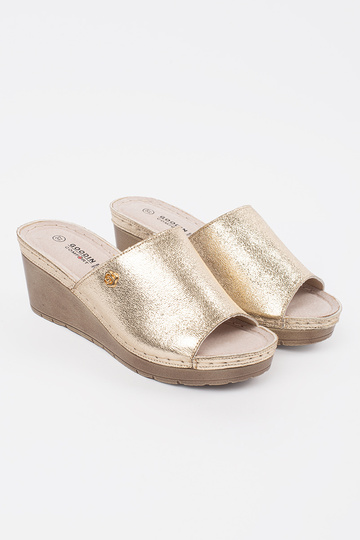 gold color slippers Inomens... 2
