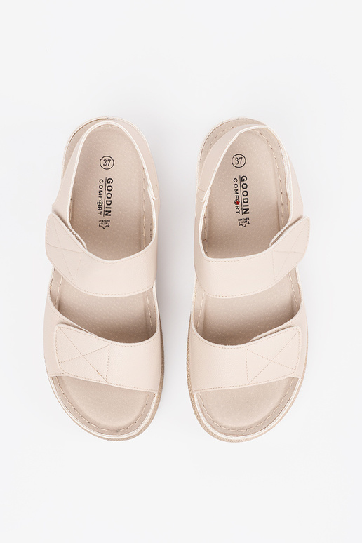 ivory sandals Inomens Velcroy