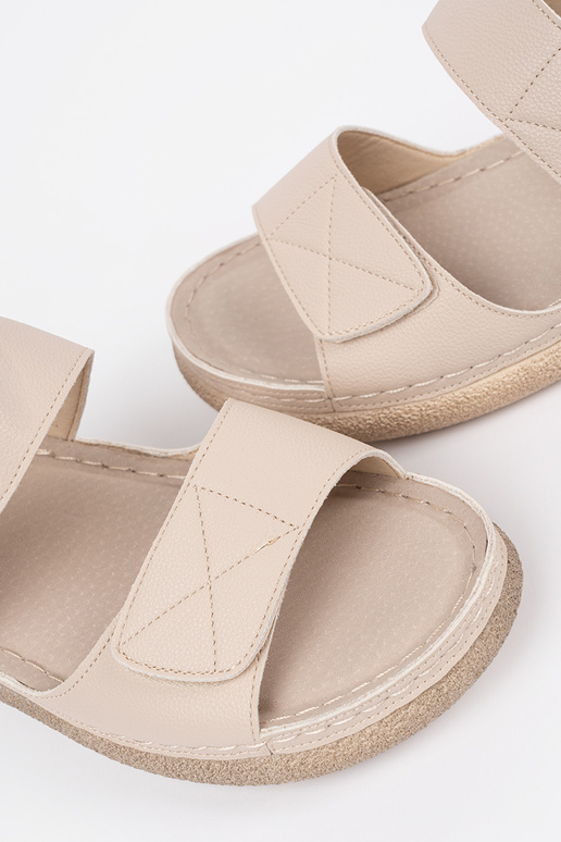 ivory sandals Inomens Velcroy