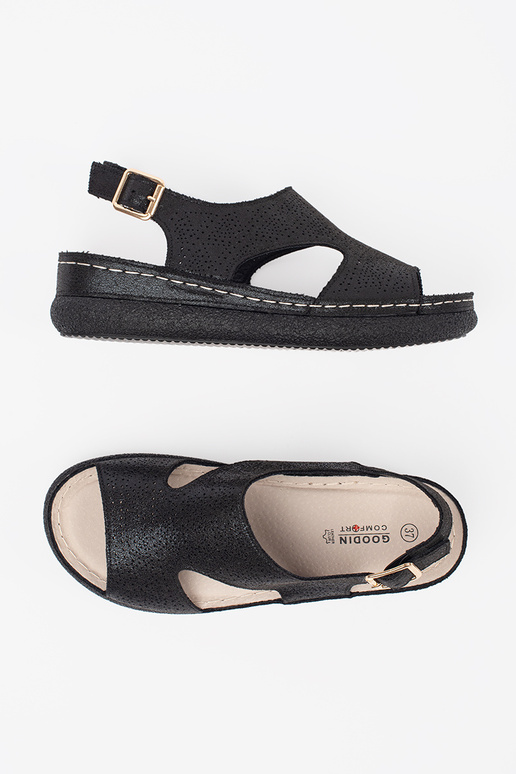 black sandals na lightj platformie black sandals na lightj platformie