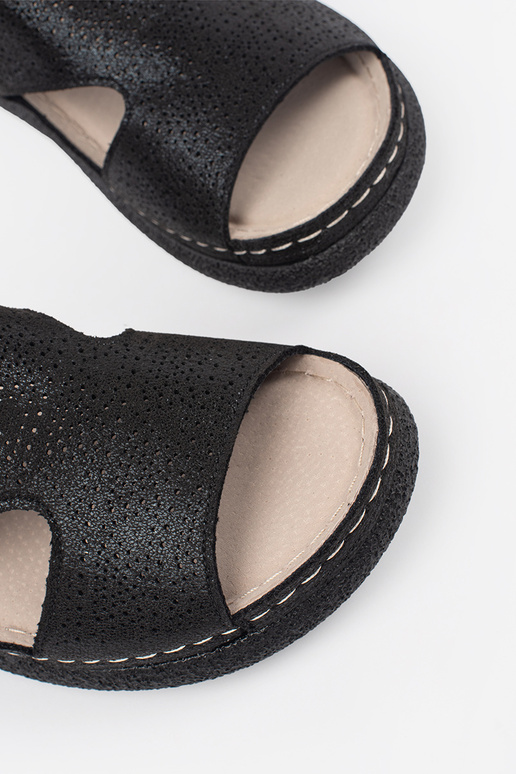 black sandals na lightj platformie black sandals na lightj platformie