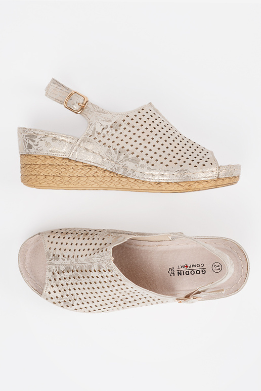 sandals beige on a Inedge sandals beige on a Inedge