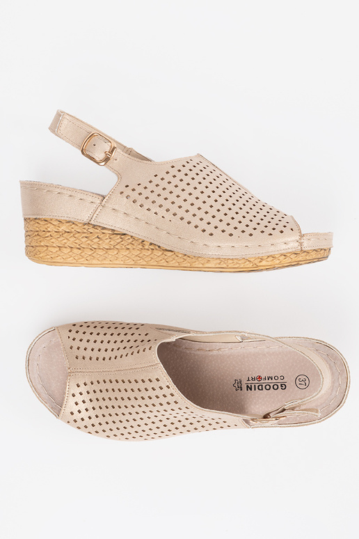 sandals golden on a Inedge sandals golden on a Inedge