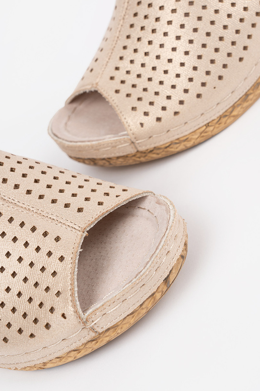 sandals golden on a Inedge sandals golden on a Inedge