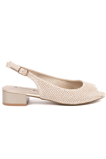 ivory openInork sandals on...