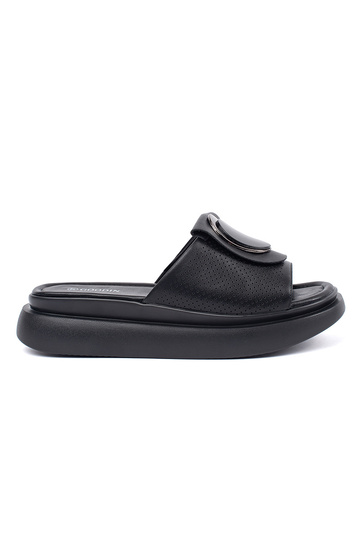 black comfortable slippers...