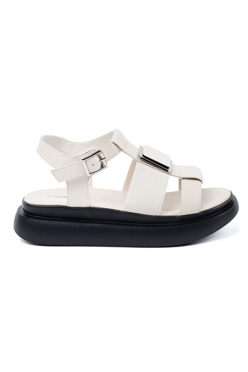 Jasnobeżowe skórzane...