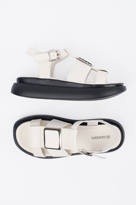 ivory leather elegant sandals Inith... ivory leather elegant sandals Inith...